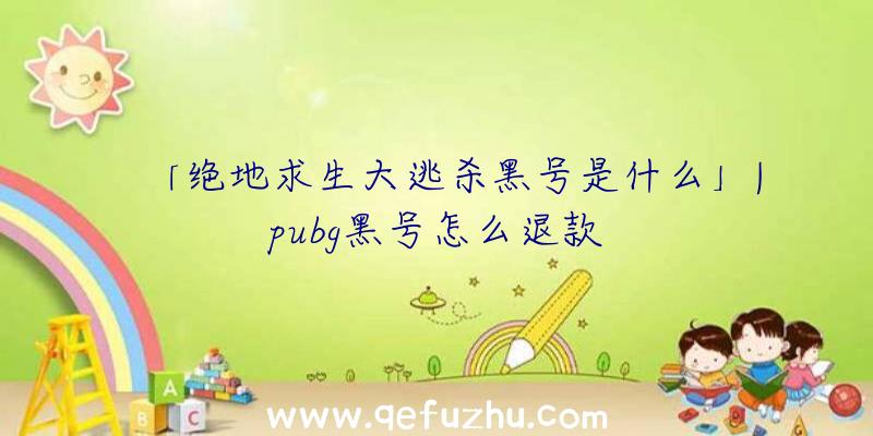 「绝地求生大逃杀黑号是什么」|pubg黑号怎么退款